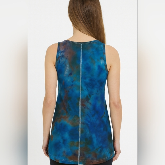 Summer Days Small Adult Earth Tones Tie Dye Tank - Picture 2 of 7